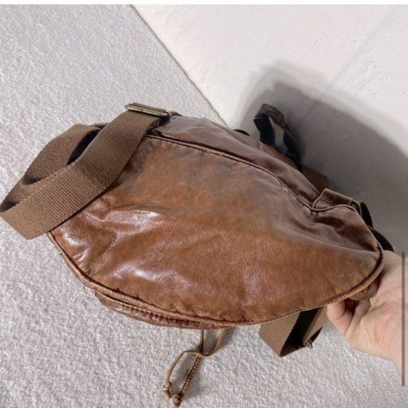 Vintage Y2K Mossimo Brown Faux Leather Backpack main image 8